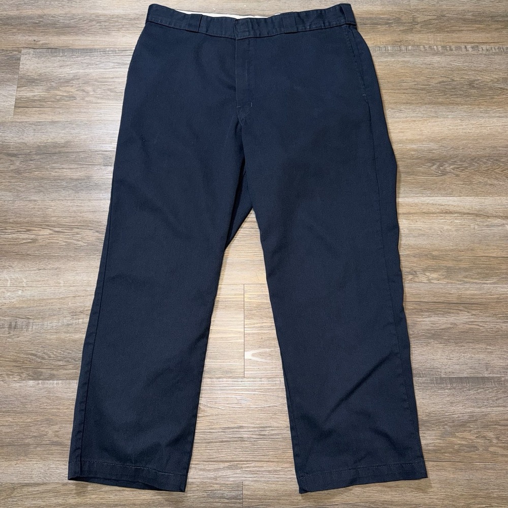 Dickies 874 Navy Blue Work Pants Mens 38W x 29L Non-Stretch Twill Fabric
